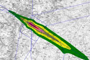 Hluková zátěž v době noční, kumulativní letecká doprava